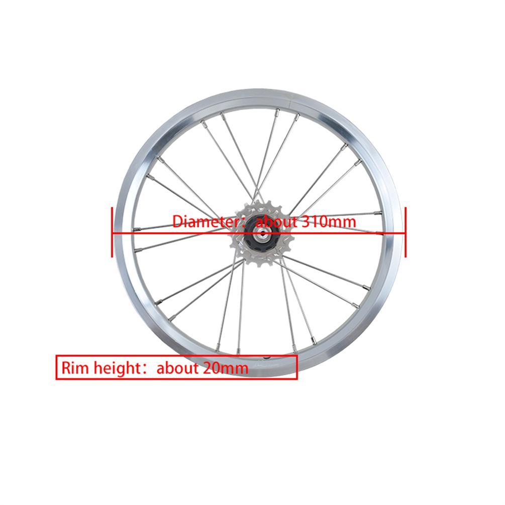 MEROCA 16 Inch External 3 Speed Wheel Folding Bike V/Disc Brake Wheels Rims 74-85MM