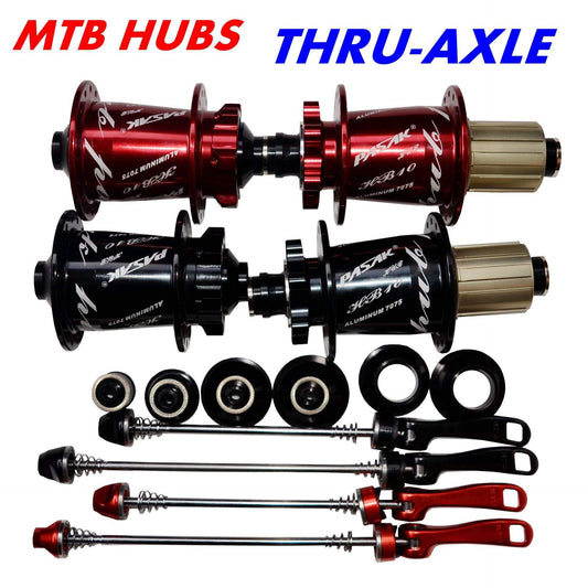 MEROCA Mountain Bike Downhill Hub Thru-axis 9/12/15/20 Quick Release Axle Skin 32 Holes Sealed Bearing 20*110mm Bicycle Hubs