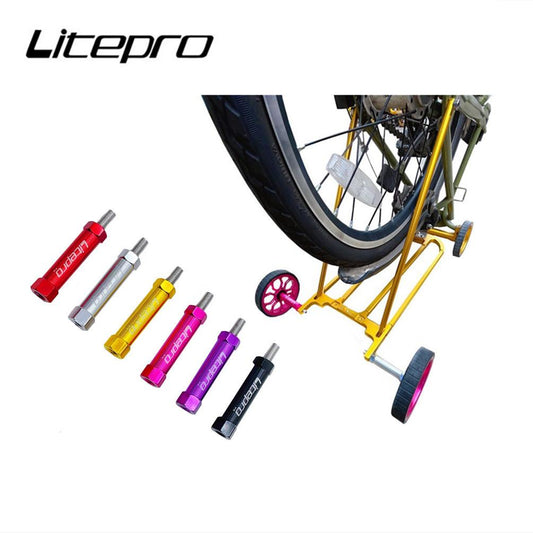 Litepro For Brompton Bicycle Shelf Easywheel Extension Rod Hexagonal Folding Bike Rear Rack Telescopic Column