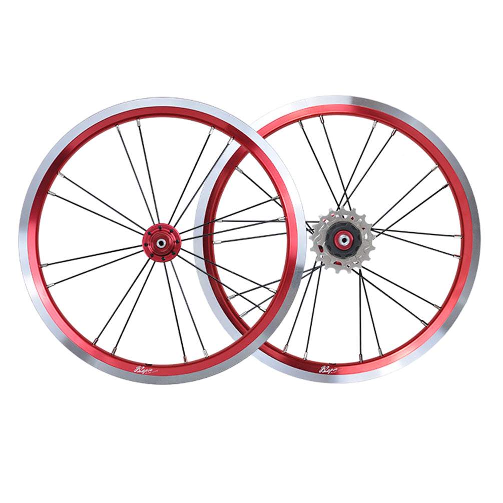 MEROCA 14 Inch External 3 Speed Wheel Folding Bike V/Disc Brake  Wheels Rims 74-85MM