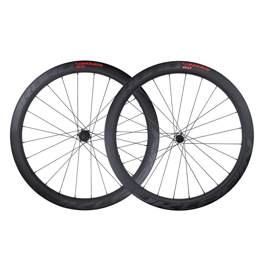 MEROCA 700C Carbon Fibre Road Bike Wheels Disc Brake 24Holes 11S Wheels Rim 38 48 60 85MM